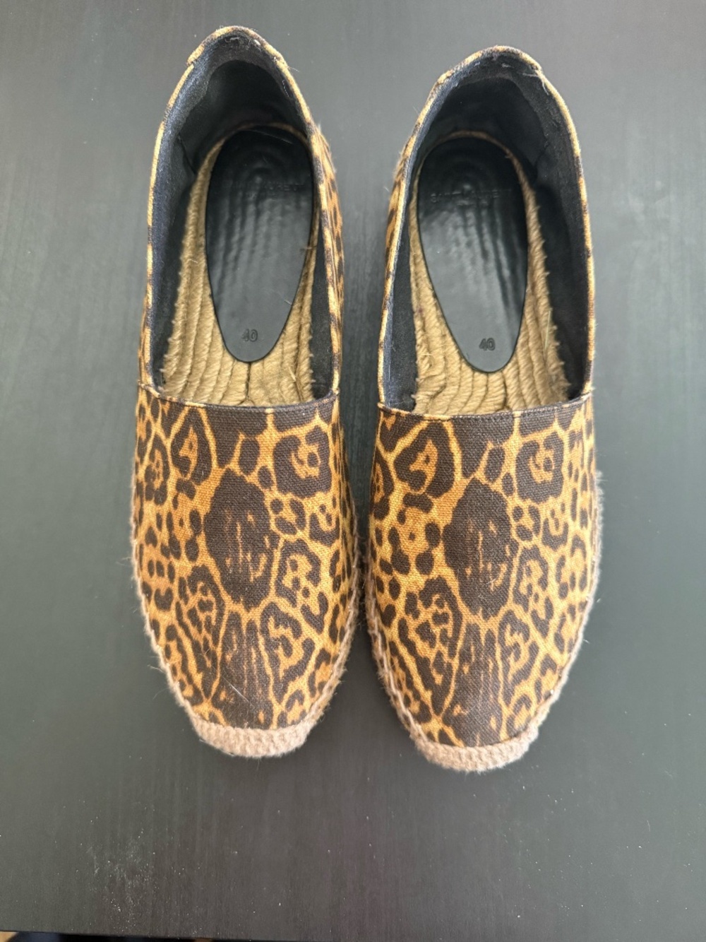 Yves Saint Laurent Leopard Print Espadrilles, Women's size 40/ 9.5